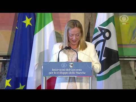 Presentazione degli interventi del Governo per lo sviluppo delle Marche (int. Presidente Meloni)