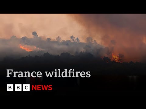 Deadly wildfire sweeps through southern France causing “unprecedented catraphophe” | BBC News