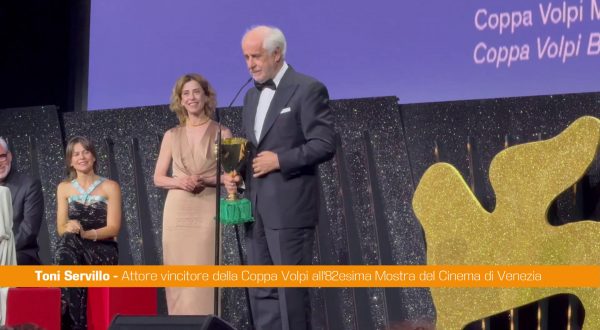 Venezia, Toni Servillo vince la Coppa Volpi come migliore attore