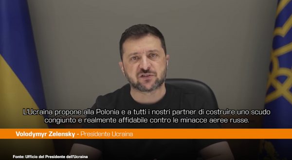 Ucraina, Zelensky “Proponiamo alla Polonia uno scudo aereo congiunto”
