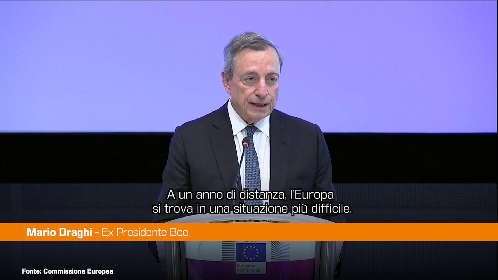Ue, Draghi “L’inazione minaccia la competitività e la sovranità”