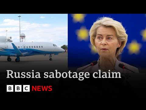Russia accused of sabotaging EU chief’s plane by jamming GPS | BBC News