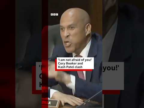 FBI Director Kash Patel and Democrat Senator Cory Booker clash during hearing. #USNews #BBCNews