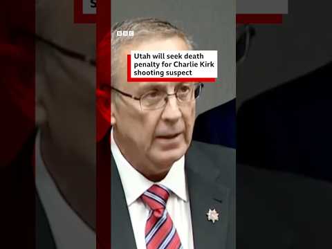 Utah attorney seeks death penalty for Charlie Kirk suspect Tyler Robinson. #CharlieKirk #BBCNews