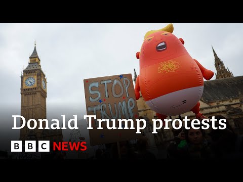 Thousands protest Donald Trump’s UK state visit in London | BBC News