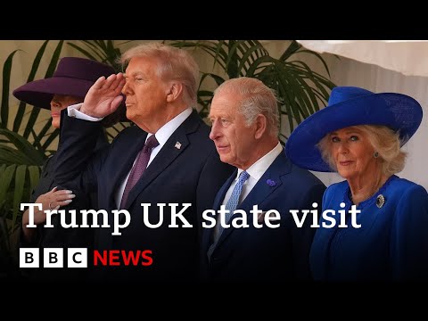 What happened during the first day of Donald Trump’s UK state visit? | BBC News