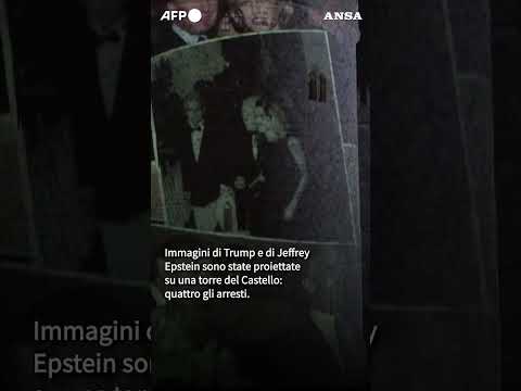 Le immagini di Trump ed Epstein sul castello di Windsor #ansa #news