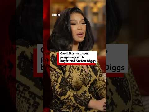 Cardi B announces pregnancy with boyfriend Stefon Diggs. #CardiB #BBCNews