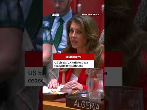 US blocks UN call for Gaza ceasefire for sixth time. #BBCNews