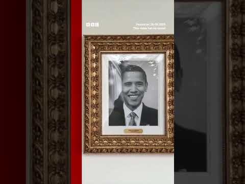 Joe Biden portrait replaced with autopen image at White House. #JoeBiden #WhiteHouse #BBCNews