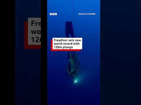 Alexey Molchanov dived 126m (413ft) in a single breath. #Diving #BBCNews
