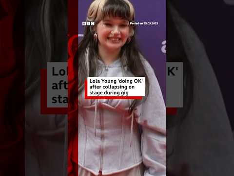 Singer Lola Young says she’s ‘doing OK’ after collapsing on stage. #LolaYoung #BBCNews