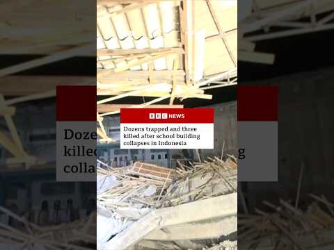 Rush to rescue dozens still trapped as Indonesia school collapse kills three. #Indonesia #BBCNews