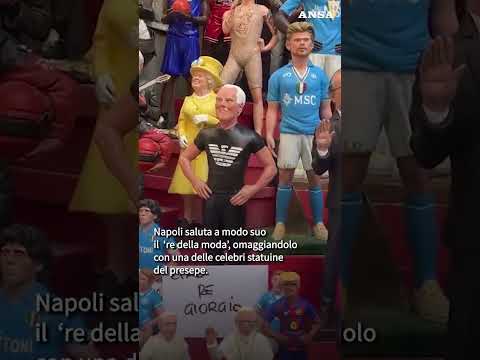 Giorgio Armani tra i pastori di San Gregorio Armeno #ansa  #news #armani #moda