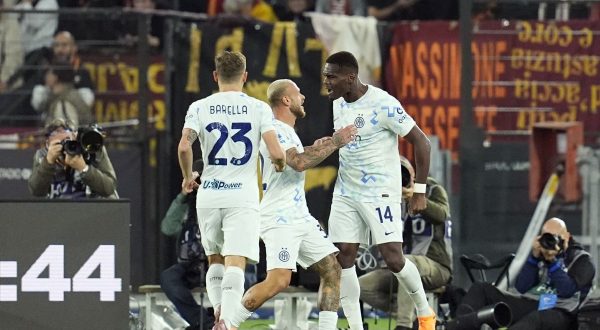Basta Bonny, l’Inter batte la Roma all’Olimpico 1-0