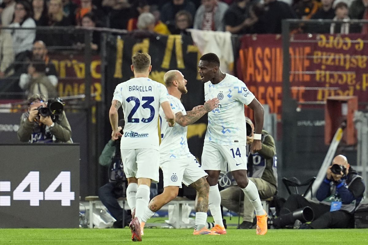 Basta Bonny, l’Inter batte la Roma all’Olimpico 1-0