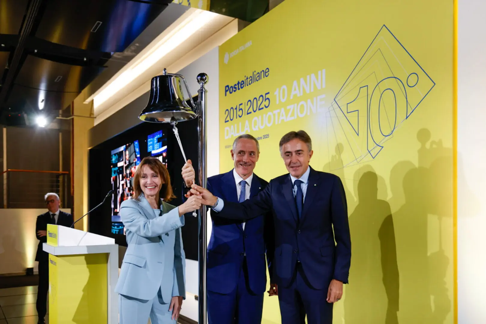 Poste Italiane celebra a Piazza Affari 10 anni dalla quotazione in Borsa