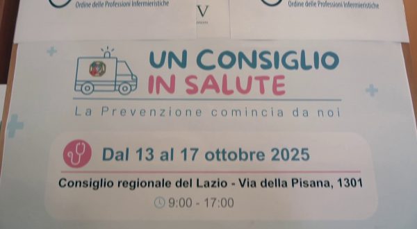 “Un Consiglio in salute”, torna programma per la prevenzione nel Lazio