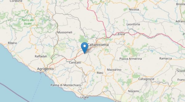 Terremoto nel Nisseno, registrata una scossa di magnitudo 3.4