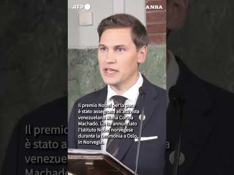 A Maria Corina Machado il nobel per la pace, “Sono sotto shock” #ansa #ultimenotizie  #news #nobel