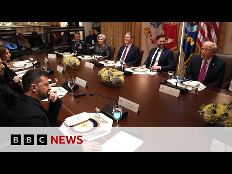 Trump and Zelensky discuss Tomahawk missiles in US meeting | BBC News