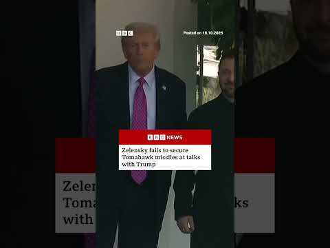 Zelensky fails to secure Tomahawk missiles at talks with Trump. #Tomahawk #BBCNews