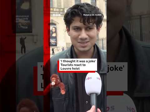 Paris tourists react to Louvre jewellery heist. #Louvre #Paris #BBCNews