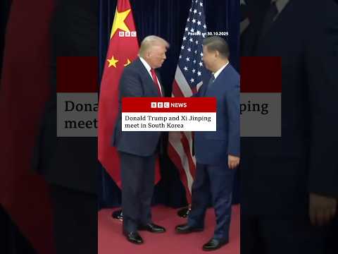 US President Donald Trump and Chinese President Xi Jinping meet in South Korea for talks. #BBCNews