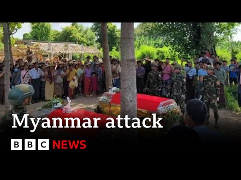 At least 24 killed as army paraglider bombs Myanmar Buddhist festival | BBC News