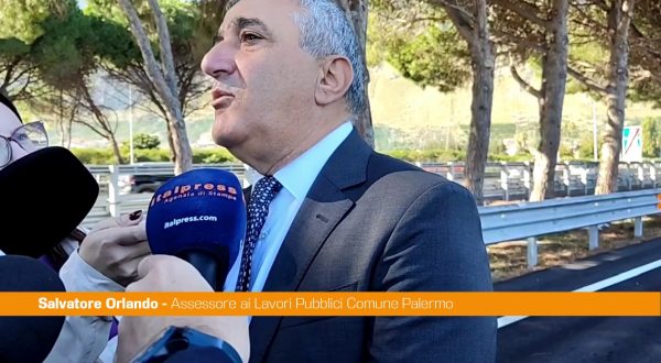 Inaugurazione svincolo Brancaccio, Orlando “Impiegati 3,2 milioni”