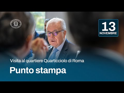 Il Sottosegretario Mantovano in visita al quartiere Quarticciolo di Roma (punto stampa)