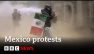 Thousands protest against government in Mexico as clashes leave 120 injured | BBC News