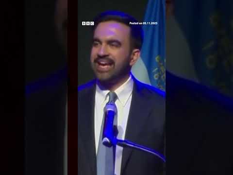 Mamdani tells Trump ‘I know you’re watching’. #ZohranMamdani #BBCNews