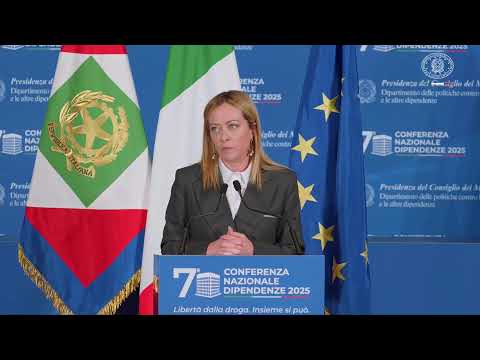 Il Presidente Meloni alla sessione di apertura della VII Conferenza Nazionale sulle Dipendenze