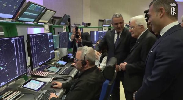 Mattarella visita il Centro radar Acc Enav di Ciampino