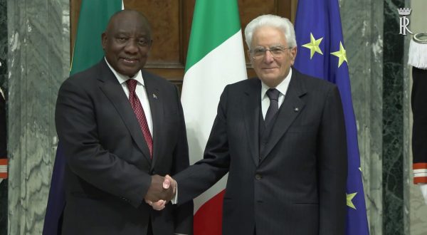Mattarella incontra il presidente del Sudafrica Ramaphosa