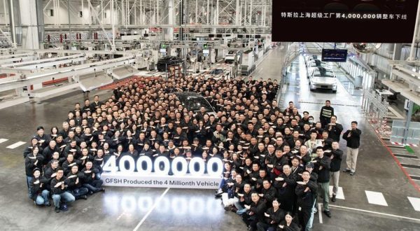 Cina, fabbrica Tesla di Shanghai raggiunge i 4 milioni di veicoli prodotti