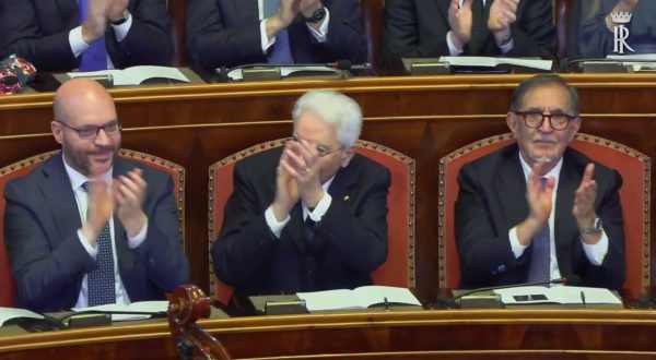 Il presidente Mattarella al Senato per il concerto di Natale