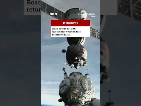 Nasa astronaut and Roscosmos cosmonauts return to Earth. #BBCNews