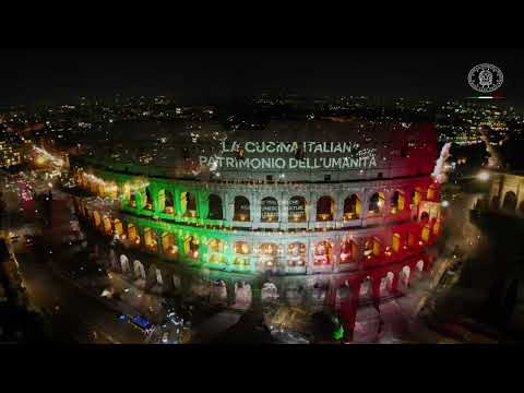 La Cucina Italiana Patrimonio dell’Umanità: illuminazione del Colosseo
