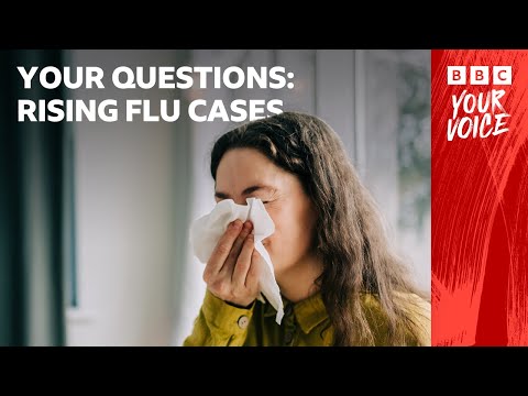 Flu cases jump sharply in England – your questions answered | BBC News