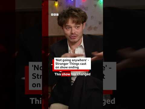 ‘Not going anywhere’ – Stranger Things cast on show ending. #JoeKeery #NataliaDyer #BBCNews