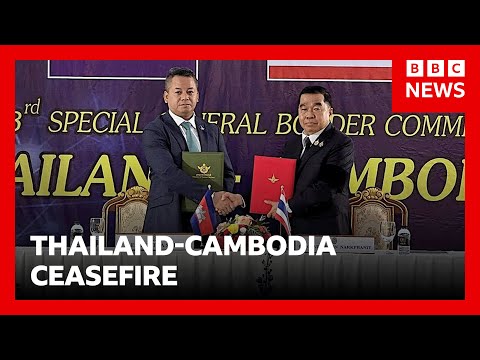 Thailand and Cambodia agree ceasefire after weeks of deadly clashes | BBC News