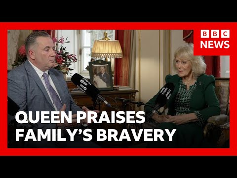 Queen praises John Hunt and daughter, saying bravery prompted her to share assault story | BBC News