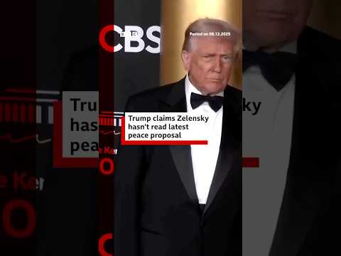 Trump claims Zelensky hasn’t read latest peace proposal to end Russia-Ukraine war. #BBCNews