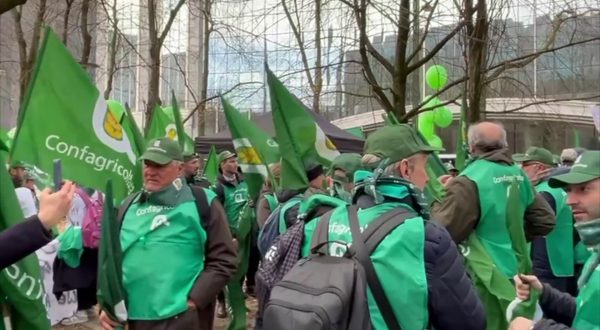 Gli agricoltori in piazza a Bruxelles per chiedere un cambio di rotta all’Ue