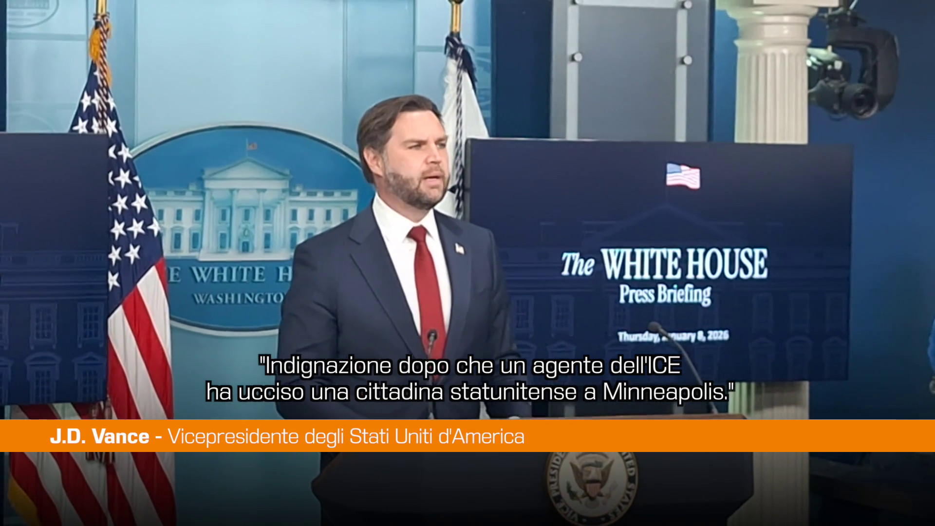 Minneapolis, Vance “Terrorismo interno da parte di radicali di sinistra”