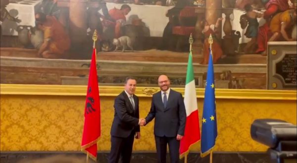 Fontana riceve il presidente del Parlamento dell’Albania Peleshi