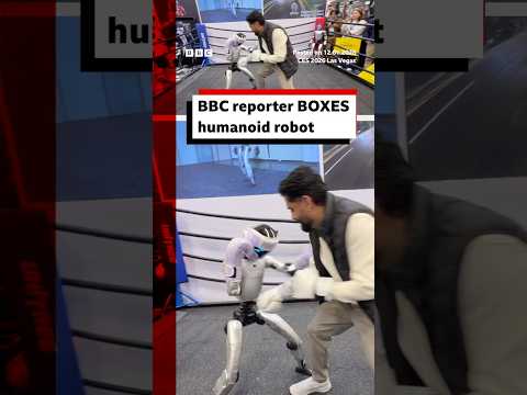 BBC reporter boxes humanoid robot. #Robot #Boxing #BBCNews