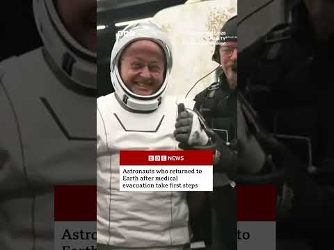 Astronauts return to Earth after medical evacuation. #Astronaut #Space #BBCNews